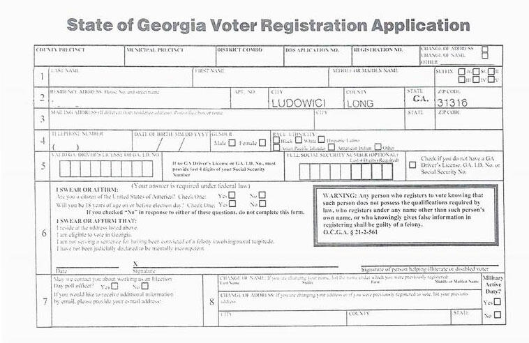 Fraudulent Voter Registration Scam Example