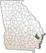 State of Georgia showing the location of Long County